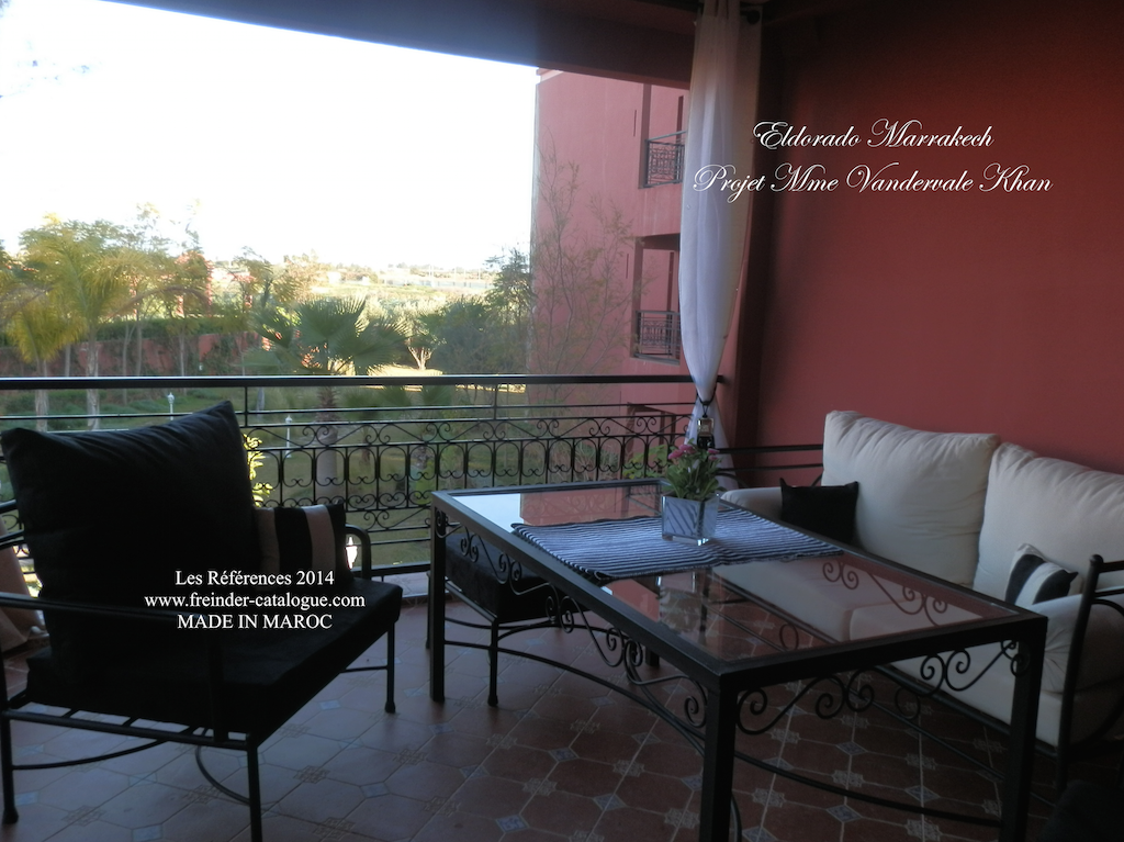 salon de jardin en fer forgé design artisanat du maroc mobilier meubles ameublement de jardin 